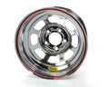Bassett 58D52IRBC 15x8 IMCA Wheel with D-Hole Design in Chrome Finish