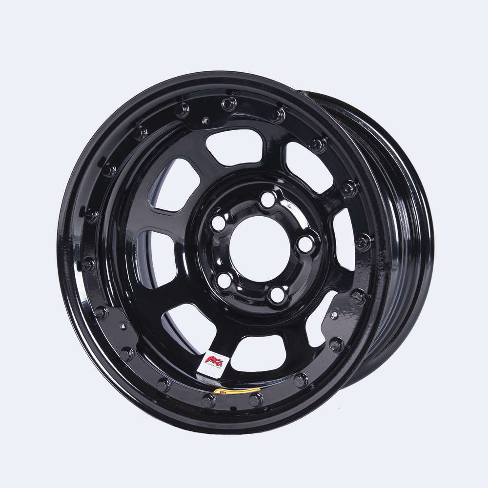 BASSETT 58D53ILK 15x8 D-Hole Beadlock Wheel Black Steel 5x5 Bolt Pattern