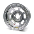 BASSETT 58D53ISLK 15x8 D-Hole Beadlock Steel Wheel with Silver Powder Coat