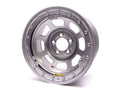 Bassett 58D5475ISLK 15x8 D-Hole Beadlock Wheel with Silver Powder Coat Finish and 5x5 Bolt Pattern