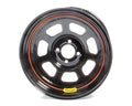 Basset Wheel 58SH5 15x8 D-Hole Steel Wheel with Black Powder Coat Finish and 5-Inch Backspace