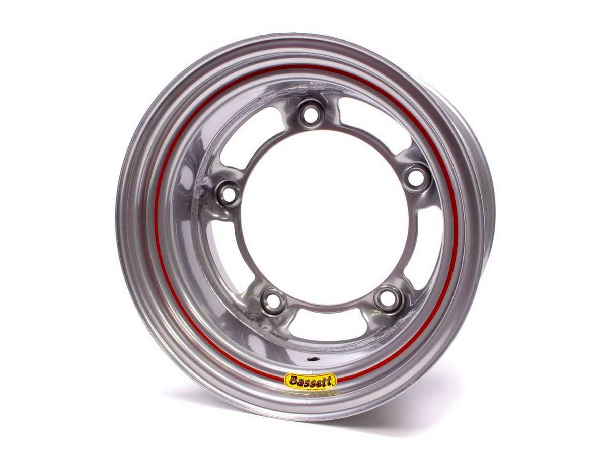 Bassett 58SR2S 15x8 Silver Spun Steel Wheel with 2 Inch Backspace and Wide 5 Bolt Pattern