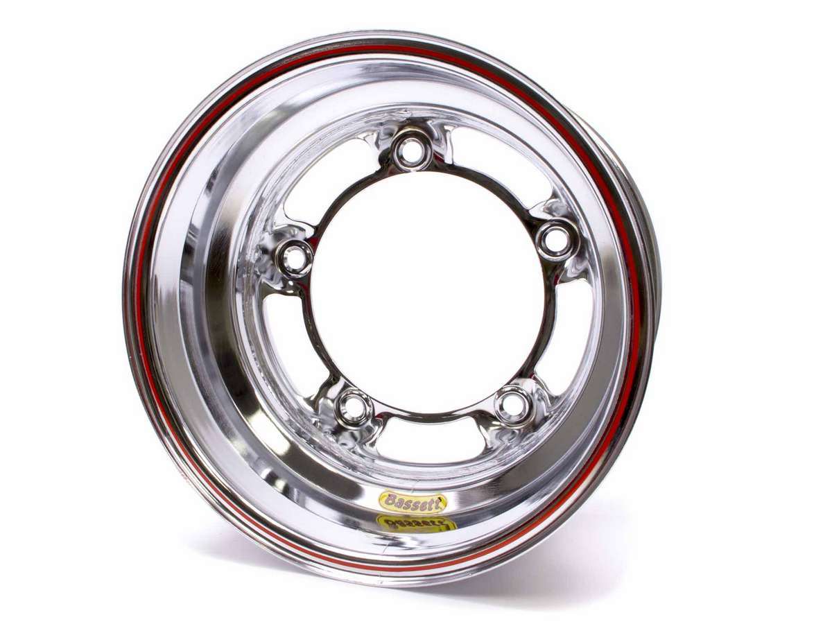 Bassett 58SR5C 15x8 Chrome Spun Steel Wheel with Wide 5 Bolt Pattern