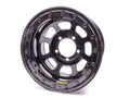 Bassett 59D52LK 15-Inch D-Hole Beadlock Steel Wheel with Black Powder Coat Finish, 8.75 Inches Width, 2-Inch Backspace, 5 x 5-Inch Bolt Pattern