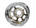 Bassett 59D54CL 15 Inch Diameter 8.75 Inch Width Chrome Steel Beadlock Wheel with D-Hole Design