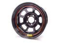 BASSETT D58DF4 15x8 Inch DOT Street Legal Steel Wheel with Black Powder Coat Finish