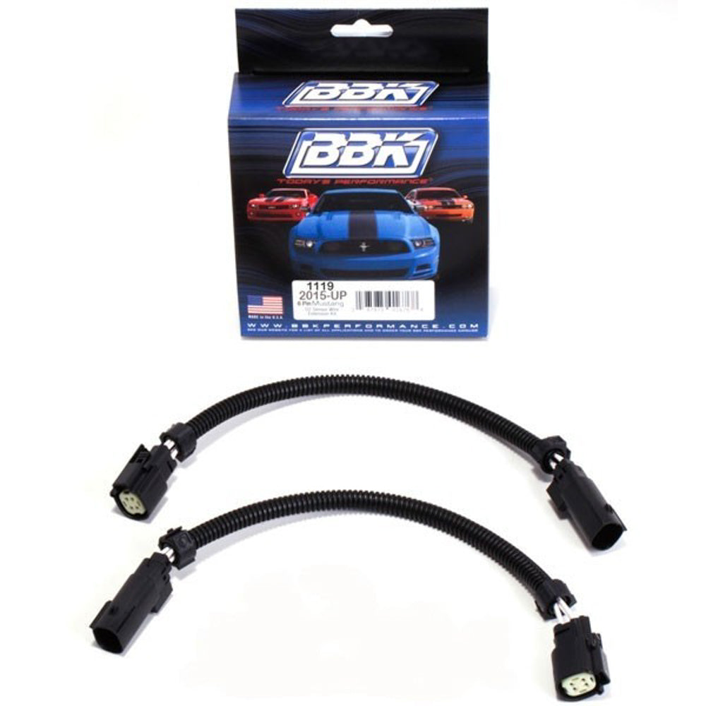 BBK Performance Oxygen Sensor Extension for Ford Mustang 2018-2024, 16 Inch Length, Pair