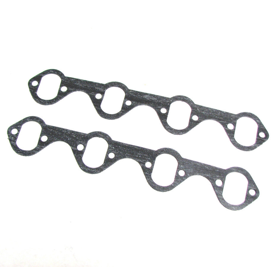 BBK Performance SBF 302/351W Header Gaskets with Steel Core Graphite, Oval Port, 2.100 x 1.361 Inch, Pair