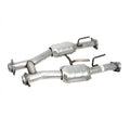 BBK Performance 1509 High Flow Mid-Pipes with Cats for 1979-1993 Ford Mustang, 2.5 Inch Diameter, Stainless Steel