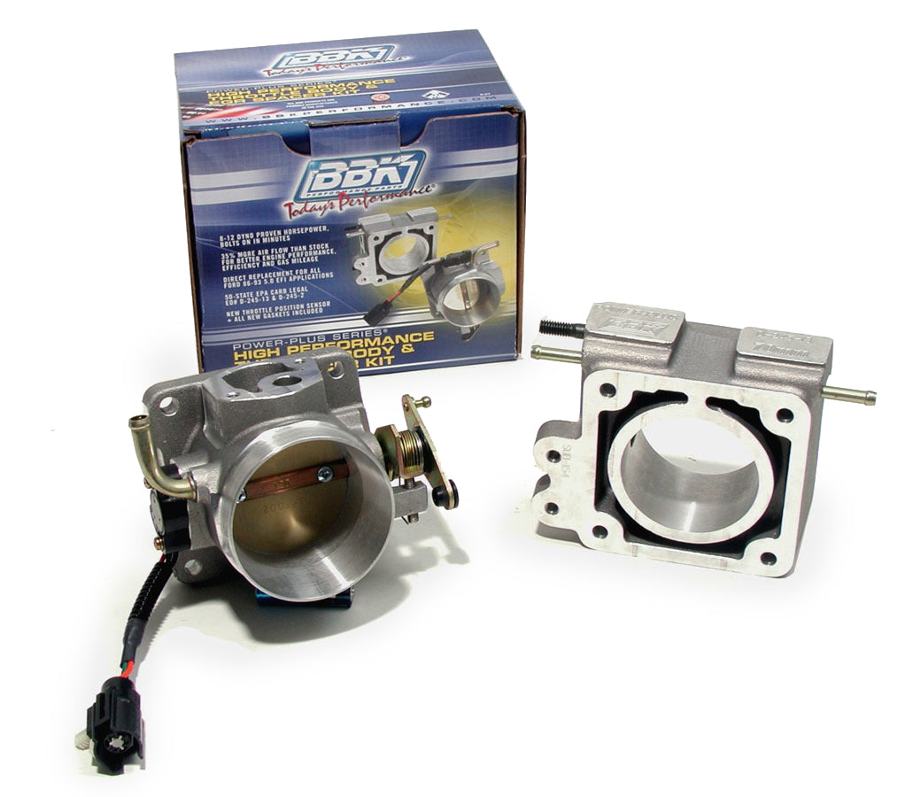 BBK Performance 1600 75mm Power Plus Throttle Body for Ford Mustang 1986-1993 with Stock Flange