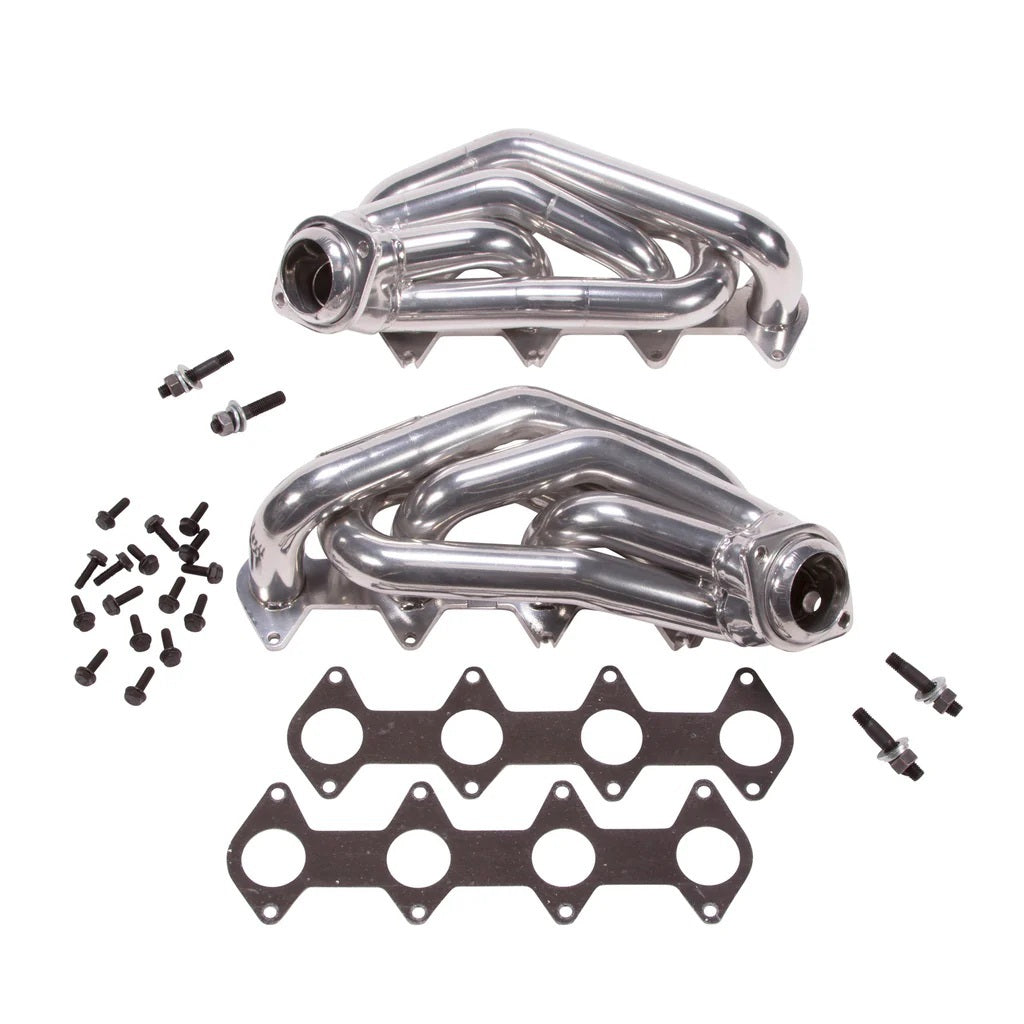 BBK Performance 16120 Short Exhaust Headers for Ford Mustang GT 2005-2010, 1-5/8 Inch Primary Diameter, Steel with Silver Ceramic Coating