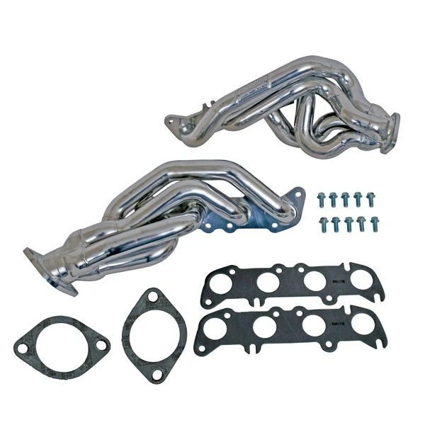 BBK Performance 16320 1-3/4 Inch Mid-Length Exhaust Headers for 2011-2014 Ford Mustang GT with Steel Construction and Silver Ceramic Finish