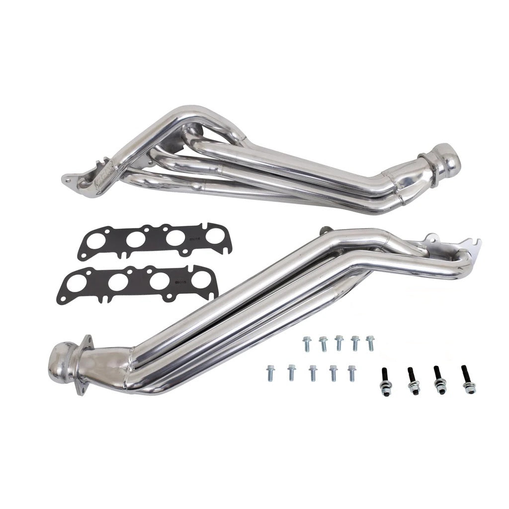 BBK Performance 16330 1-3/4 Inch Full-Length Header for 2011-2023 Ford Mustang GT with Steel Construction and Silver Ceramic Coating