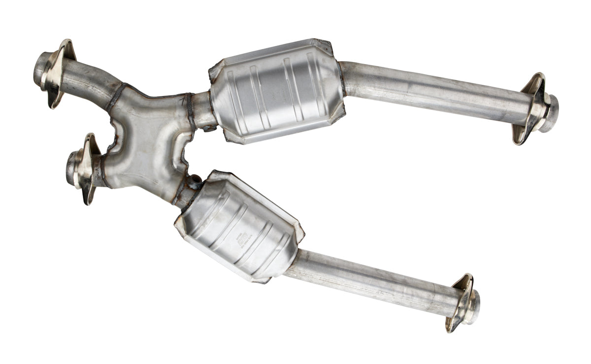 BBK Performance 1638 High-Flow 2.5-Inch Catted Exhaust X-Pipe for Ford Mustang 1996-2004
