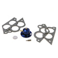 BBK Performance Fuel Pressure Regulator 1714 for GM TPI V8 Engines, 35 to 65 PSI, Aluminum, Blue Anodized, Rail Mount, Adjustable
