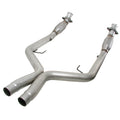 BBK Performance 1770 High-Flow Catted X-Pipe for Ford Mustang 2005-2010 with 2.75 Inch Diameter