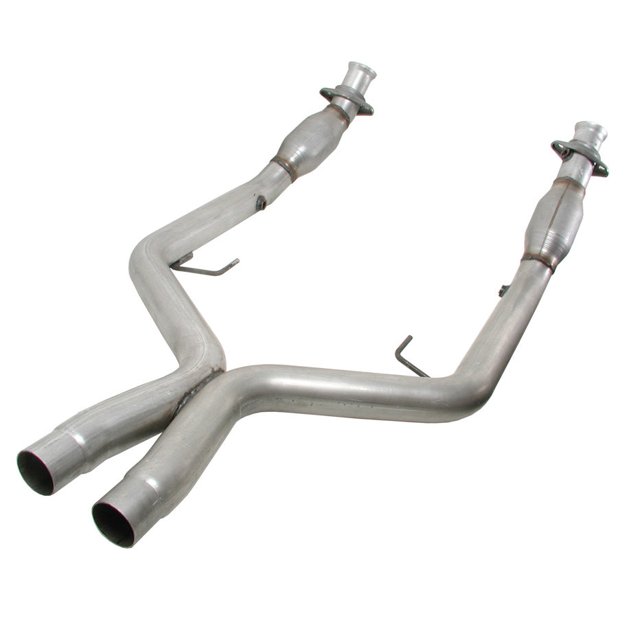 BBK Performance 1770 High-Flow Catted X-Pipe for Ford Mustang 2005-2010 with 2.75 Inch Diameter