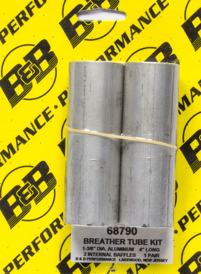 B and B Performance Products 68790 Aluminum 4-Inch V/C Breather Tube Kit (Pair)