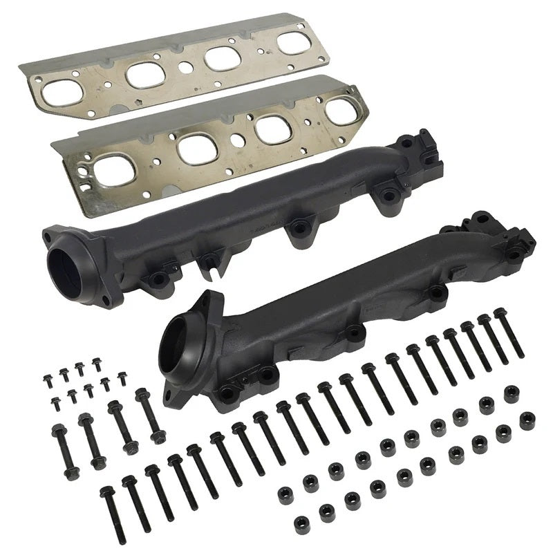 BD Diesel Exhaust Manifold Kit for Ram 1500 5.7L with Black Ceramic Coated Ductile Iron, Driver and Passenger Side, Includes Gaskets and Hardware
