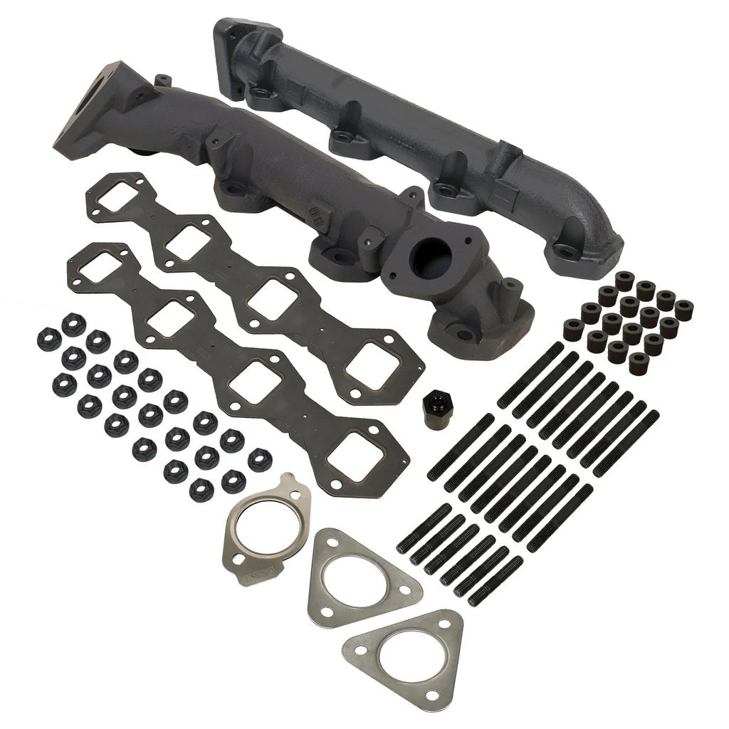 BD Diesel Exhaust Manifold Kit for Ford 6.7L Power Stroke Turbo 2015-2019, Cast Iron
