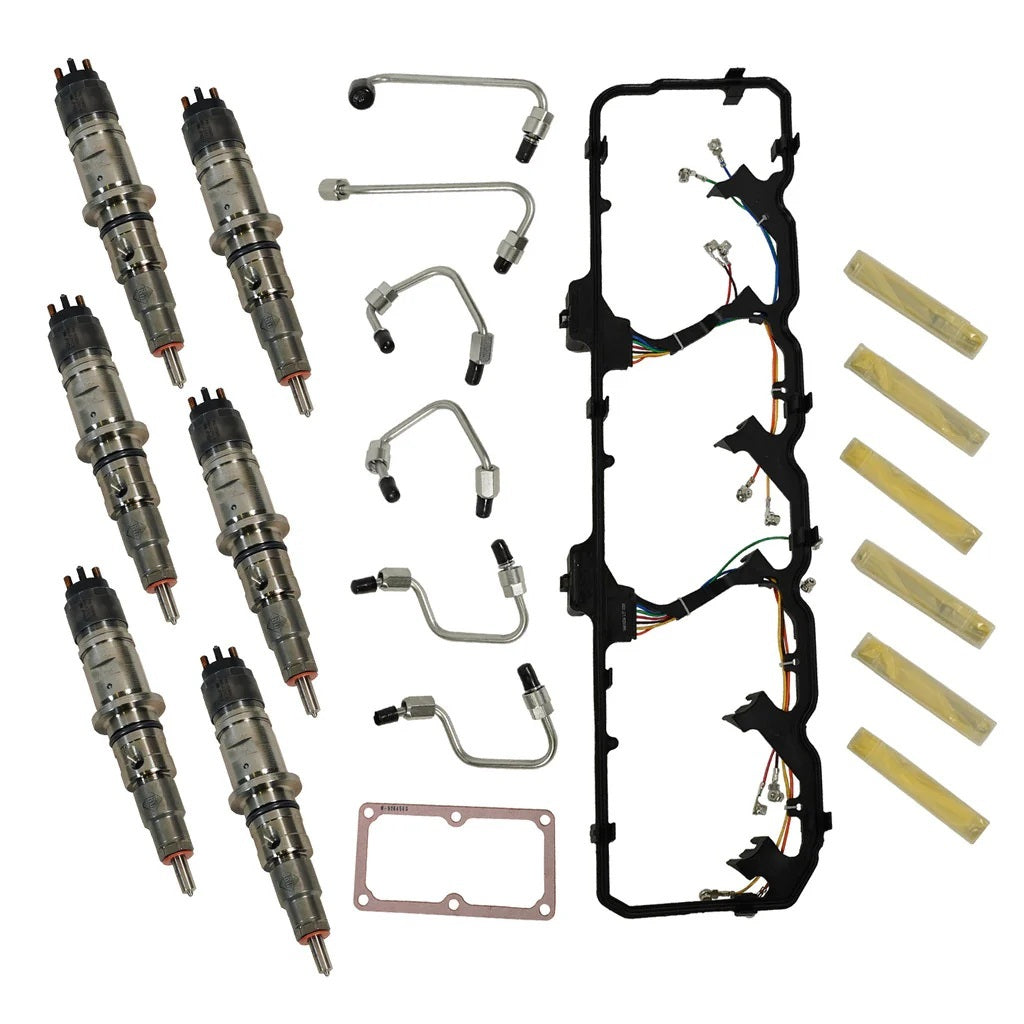 BD Diesel Fuel Injector Remanufactured Kit for 2013-2018 Ram 6.7L Cummins with Fuel Lines, Harness, and Gasket