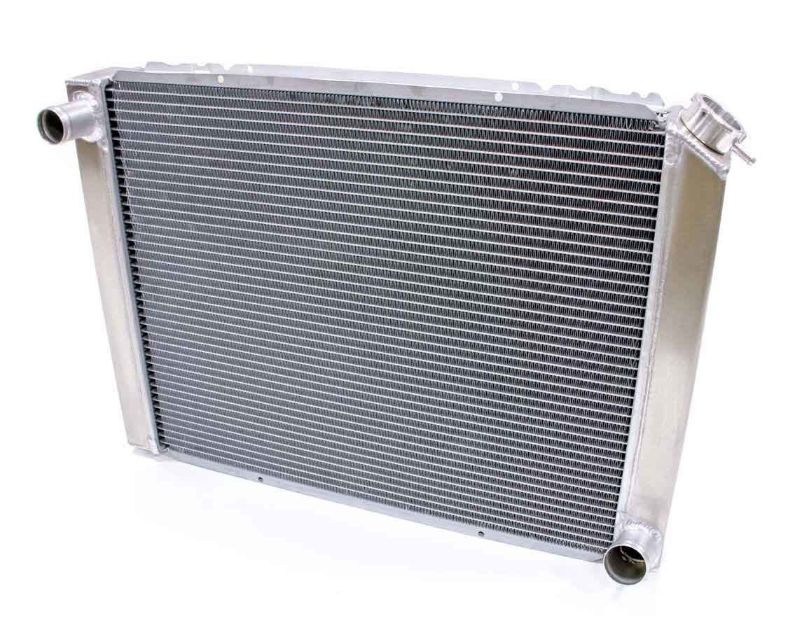 BE-COOL Radiators 35002 Universal Fit 17x28.5 Inch Aluminum Radiator with Driver Side Inlet and Passenger Side Outlet