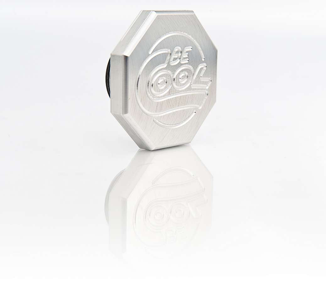 Be Cool Radiators 70002 Octagon Aluminum Radiator Cap 12-15 PSI Natural Finish