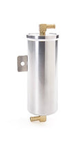 BE-COOL RADIATORS Billet Aluminum Recovery Tank Vented Diamond Cut Finish, 16 oz, 7 Inches Tall, 3 Inches Diameter, 3/8 Inch Hose Barb Inlet and Outlet