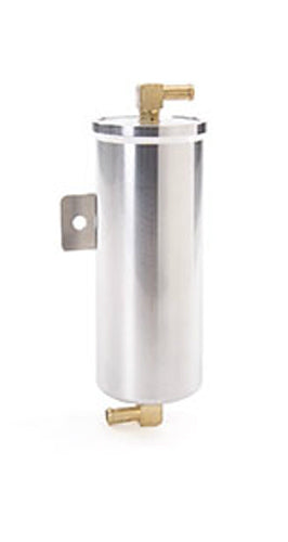 BE-COOL RADIATORS Billet Aluminum Recovery Tank Vented Diamond Cut Finish, 16 oz, 7 Inches Tall, 3 Inches Diameter, 3/8 Inch Hose Barb Inlet and Outlet