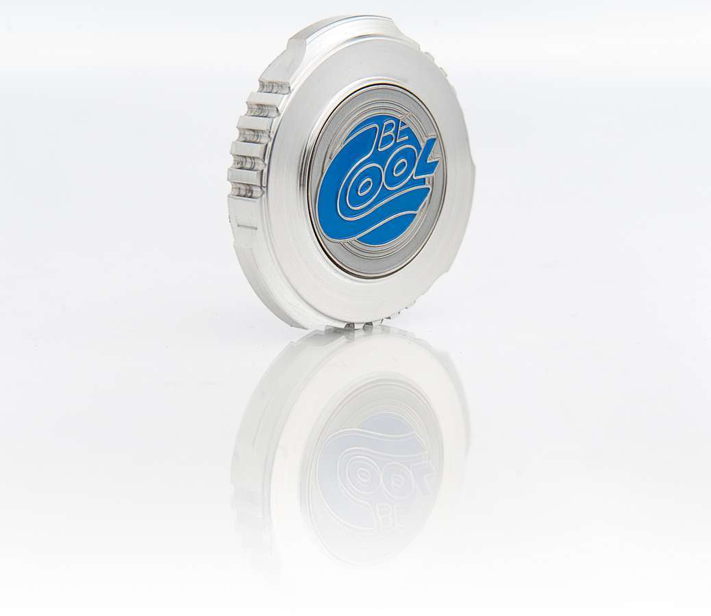 Be Cool Radiators 70006 Aluminum Radiator Cap 12-15 PSI Round with Notch Grip and Be Cool Logo