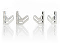 Be Cool Radiators Fan Mounting Brackets Set of 4 for 13 and 16 Inch Electric Fans, Aluminum, Natural Finish