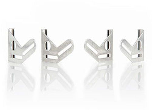 Be Cool Radiators Fan Mounting Brackets Set of 4 for 13 and 16 Inch Electric Fans, Aluminum, Natural Finish