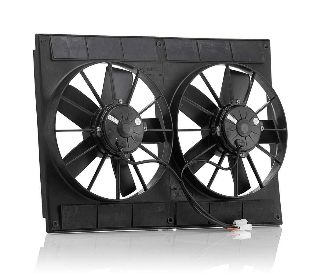 BE-COOL RADIATORS 75007 Electric Cooling Fan Dual Paddle Blade 11-Inch Puller 2720 CFM 12V Plastic