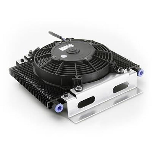 BE-COOL RADIATORS Transmission Cooler with Fan Module 7.5 x 11 inches Plate Type Aluminum Black