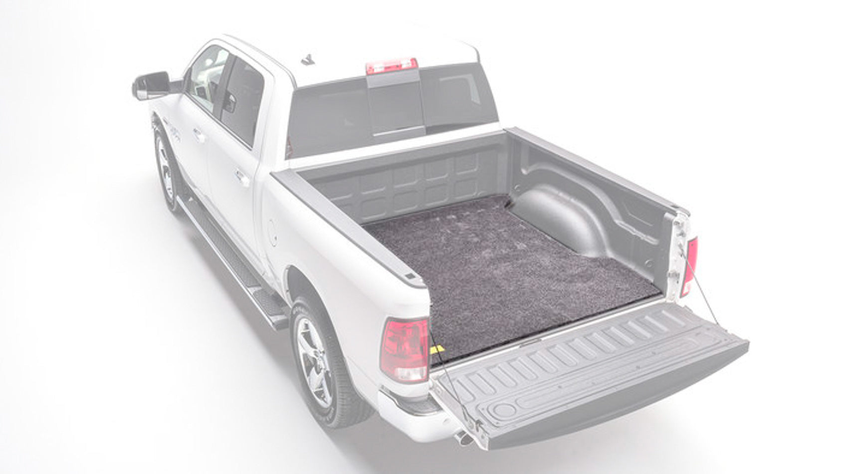 BEDRUG BMT19SBS Bed Rug Classic Bed Mat for Dodge Ram 1500, 6 ft 4 in Bed, Padded with Hook and Loop Fastener, Gray Composite Material