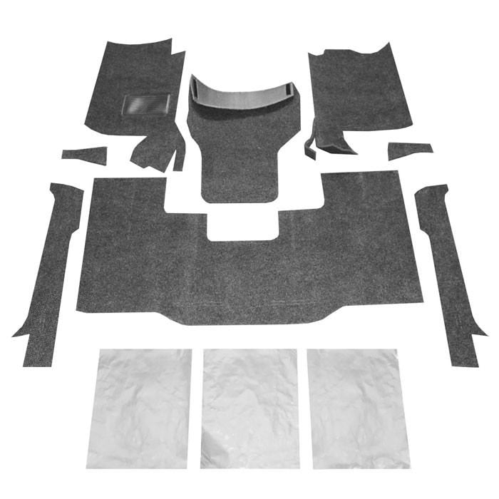BEDRUG Bed Mat for Jeep CJ7 and Wrangler YJ 1976-1995 with Hook and Loop Fastener and Heat Shields