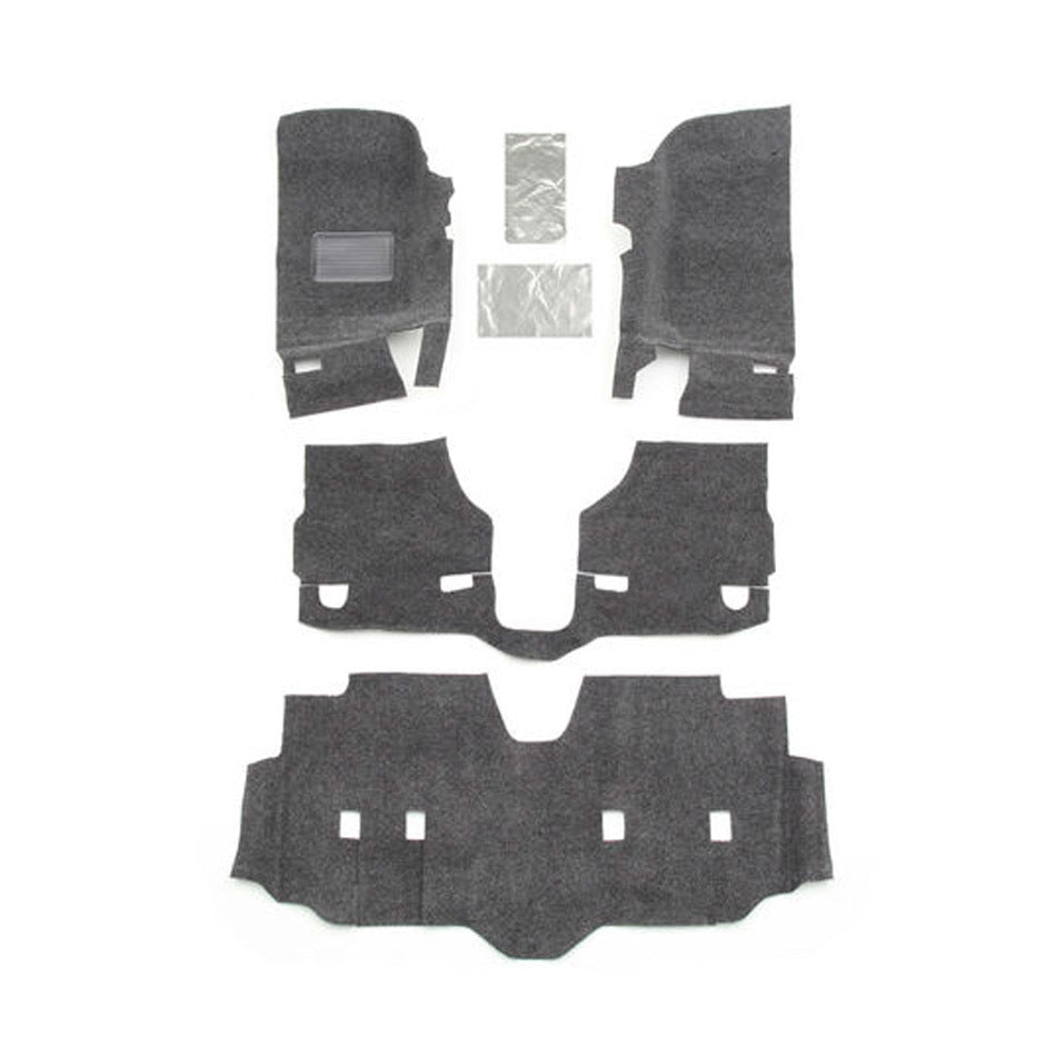BedRug BRJK07F4 Classic Bed Mat for Jeep Wrangler JK 2007-2018, Padded Cargo and Passenger Area, Gray Finish