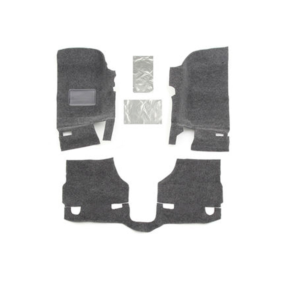 BedRug Front Floor Liner for Jeep Wrangler JK 2011-2018 with Gray Composite Material and Heat Shield