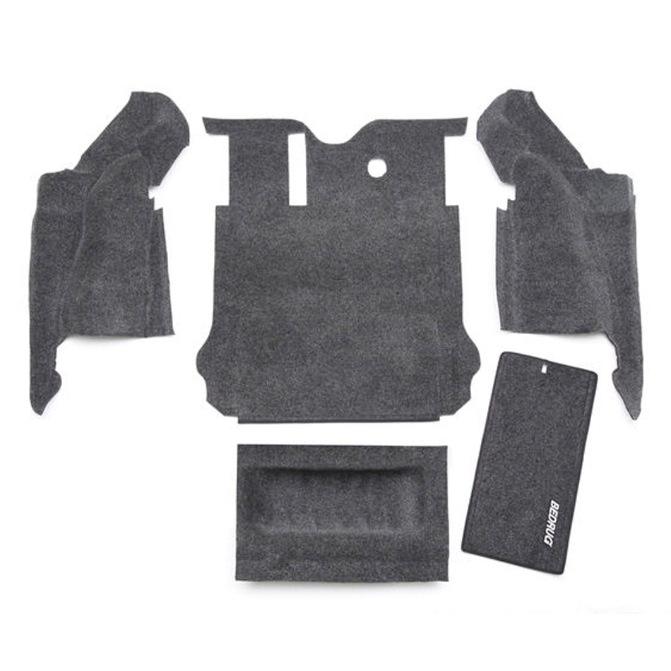 BEDRUG BRJK11R4 BedRug Padded Bed Mat for Jeep Wrangler JK 2011-2018 with Sides and Tailgate, Gray, 4-Door Kit