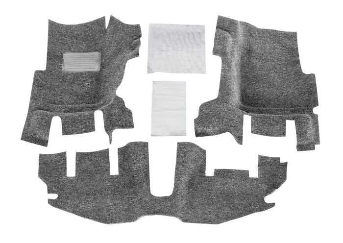 BEDRUG BedRug BRTJ97F Jeep Wrangler TJ Front Floor Mat with Heat Shields and Hook and Loop Fastener