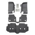 BEDRUG BedTred Floor Liner Kit for Jeep JK and JKU 2007-2018, Front, Rear, and Cargo Area, Padded with Heat Shield, Gray