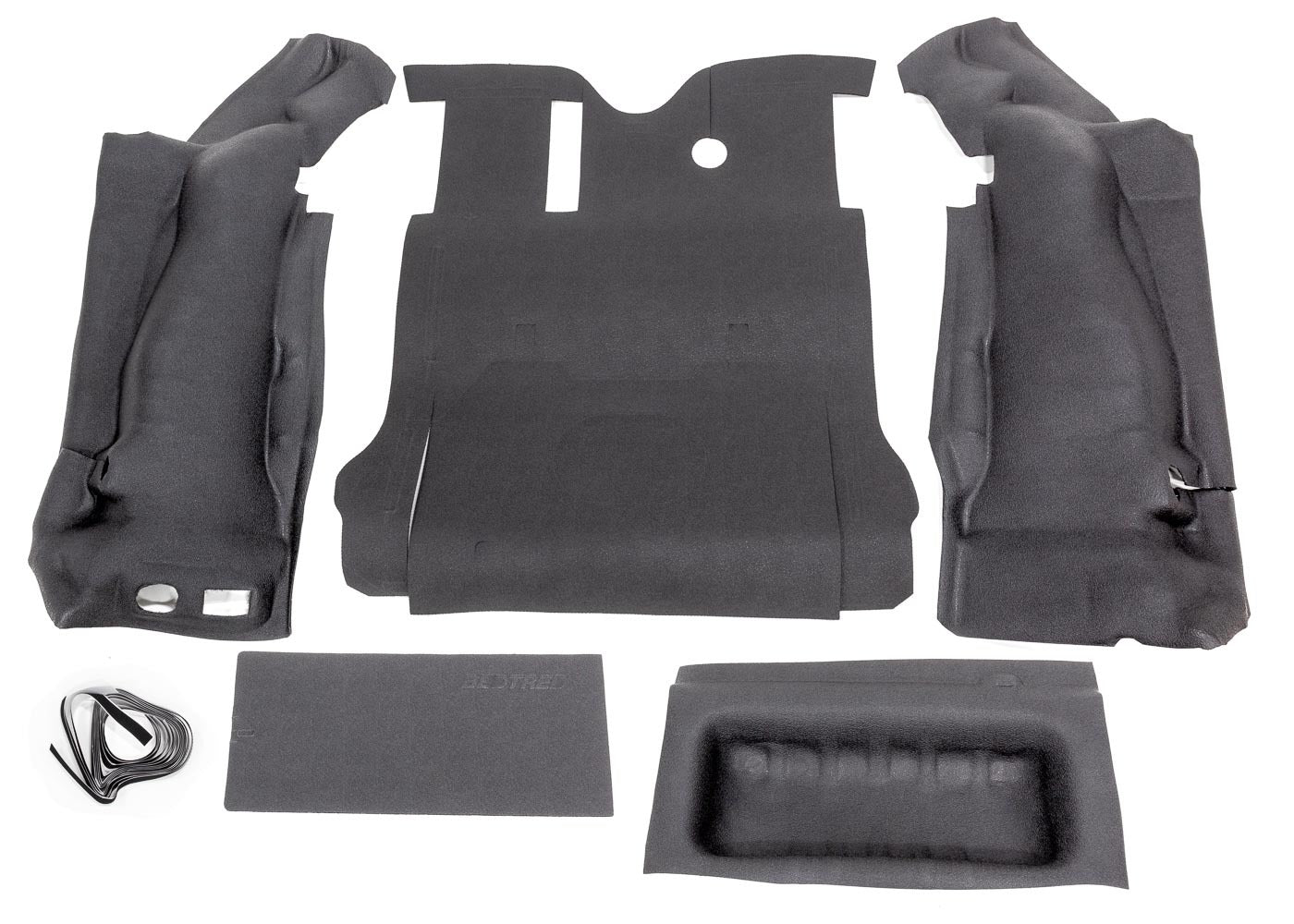 BEDRUG BedTred Jeep Cargo Liner Kit for Jeep Wrangler JK 2007-2010, Gray, Non-Skid, Includes Tailgate and Tub