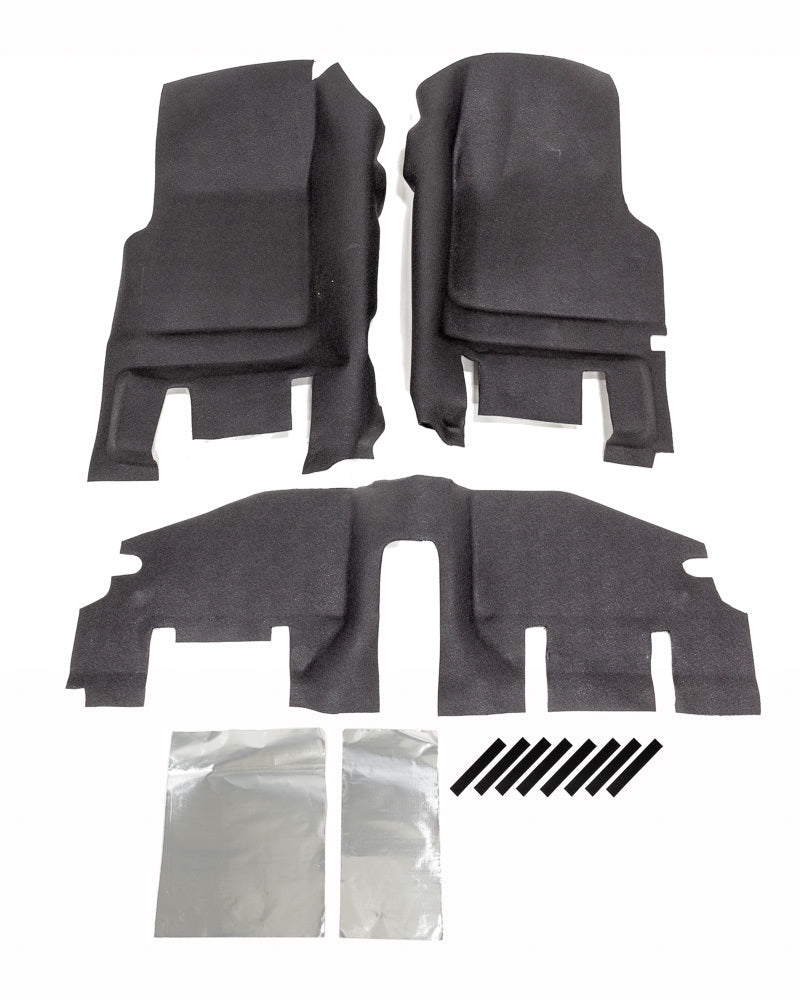 BEDRUG BedTred Jeep Wrangler TJ Front Floor Liner Kit (1997-2006) with Non-Skid Surface and Heat Shields