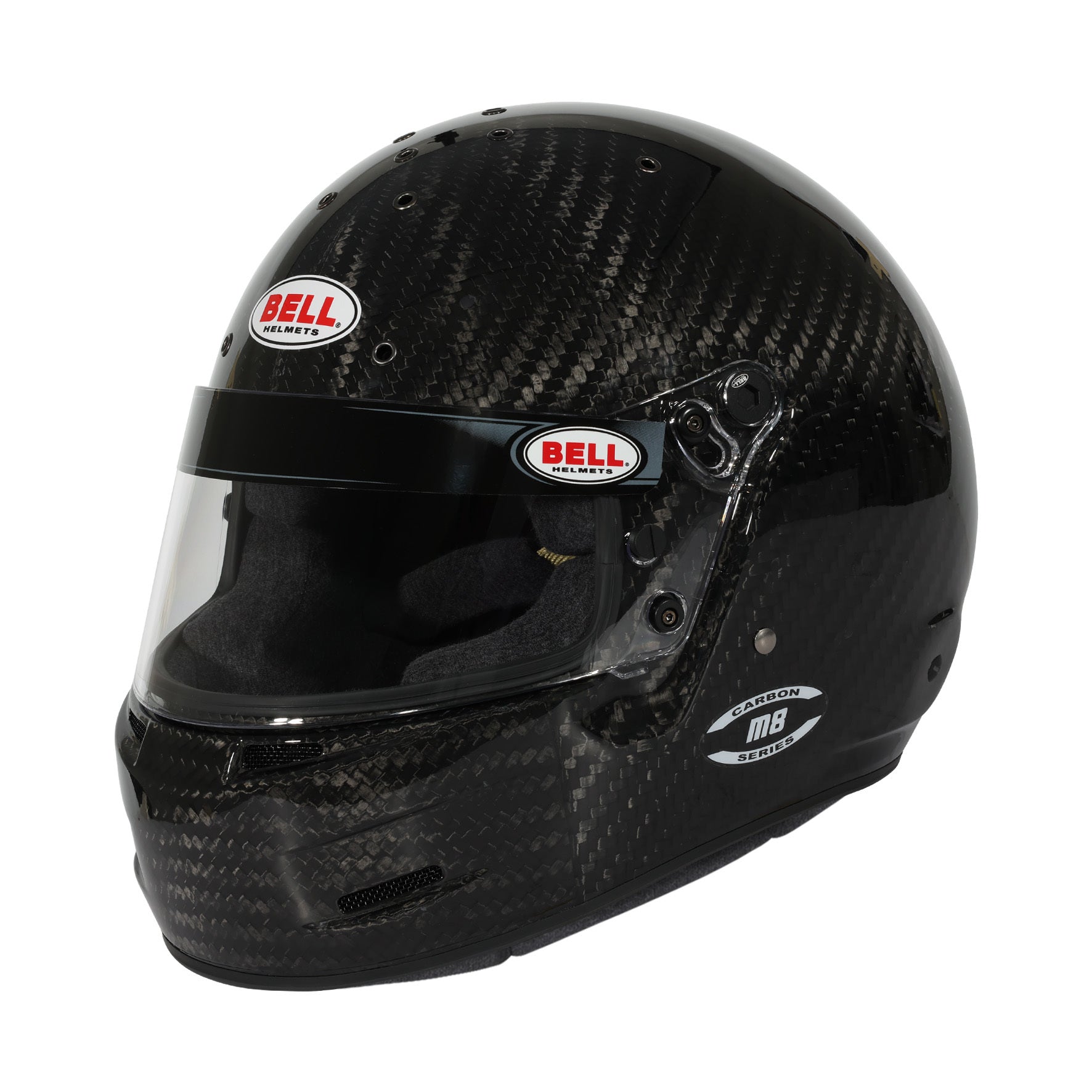 Bell Helmets M8 Ultra 57 Carbon SA2025 Racing Helmet with Snell SA2025 Certification and Head and Neck Support Compatibility