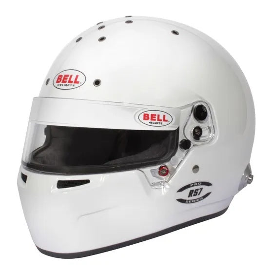 Bell Helmets RS7 Full Face Helmet, Size 7-3/8, White, SA2025 FIA Approved, Carbon Composite