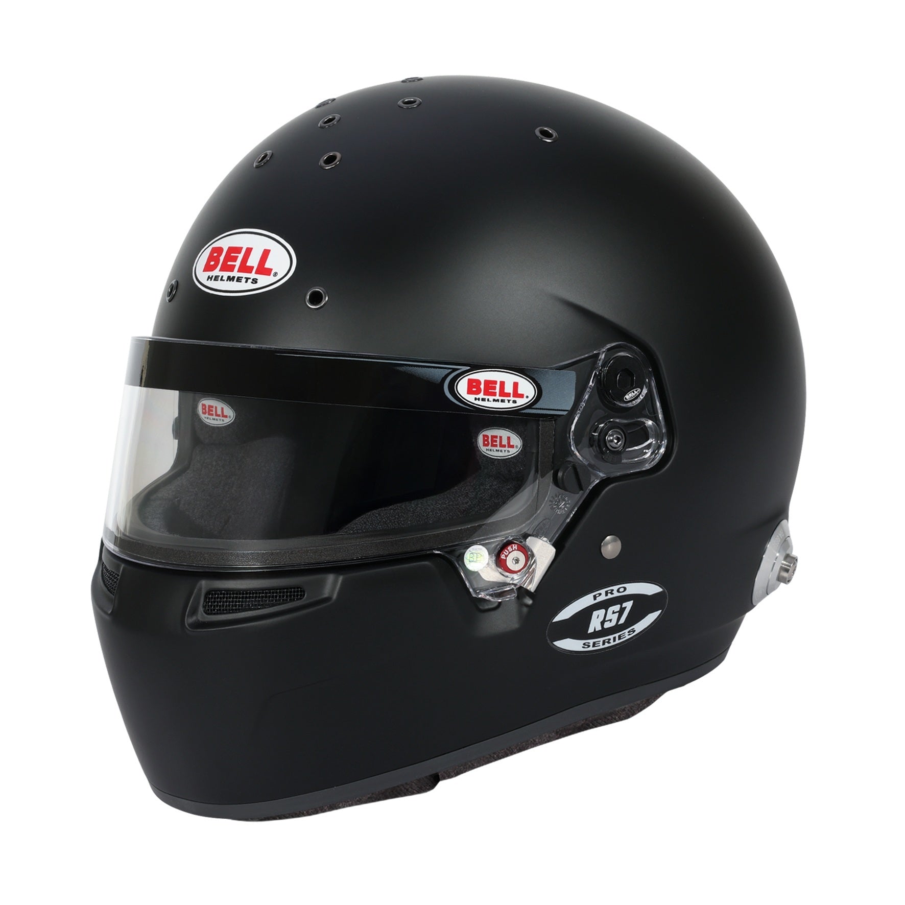 Bell Helmets RS7 Full Face Helmet with Snell SA2025 and FIA Approval, Flat Black, Size 7-1/8