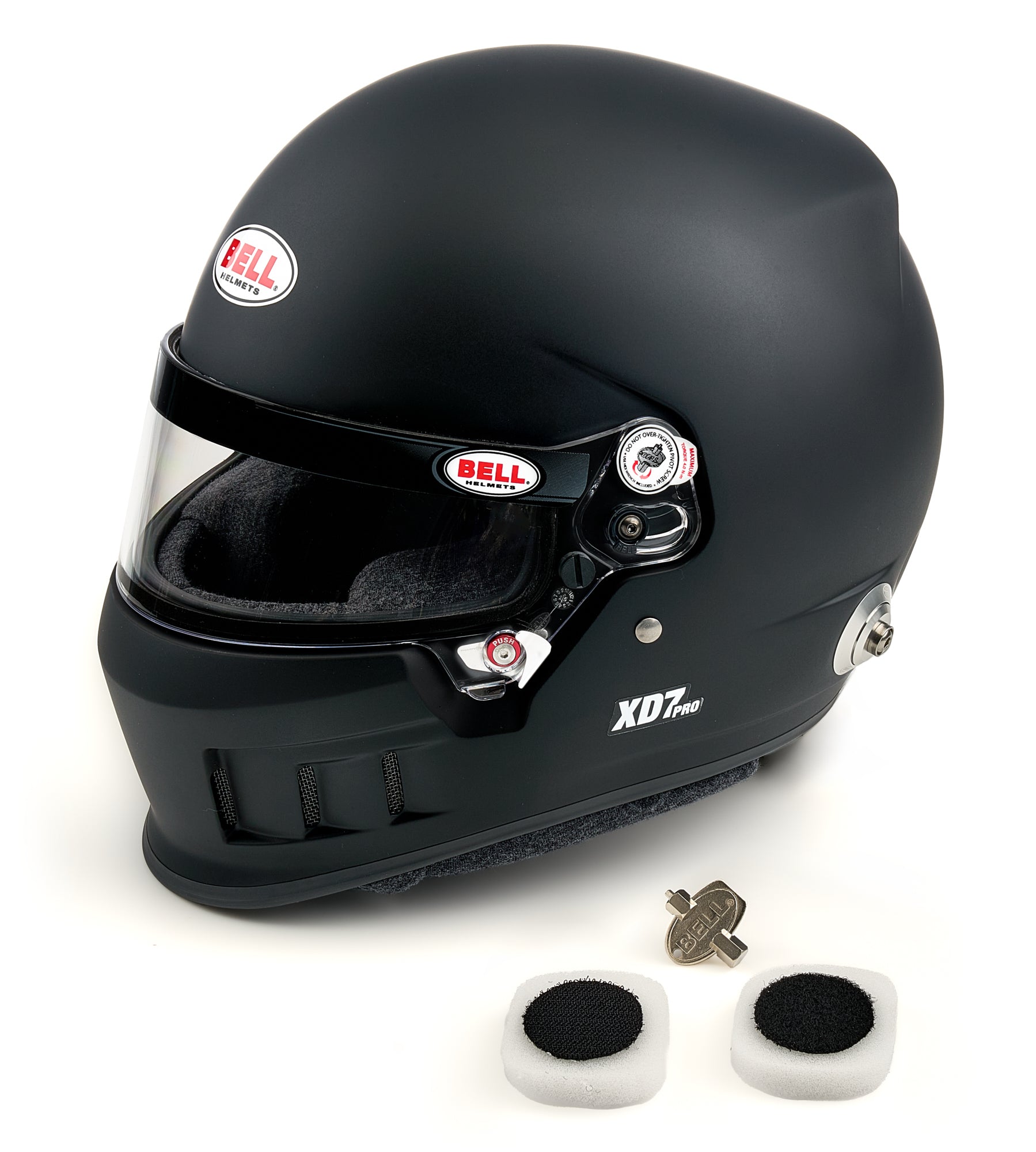 Bell Helmets XD7 Full Face Helmet 7-5/8 Size Flat Black SA2025 FIA Approved