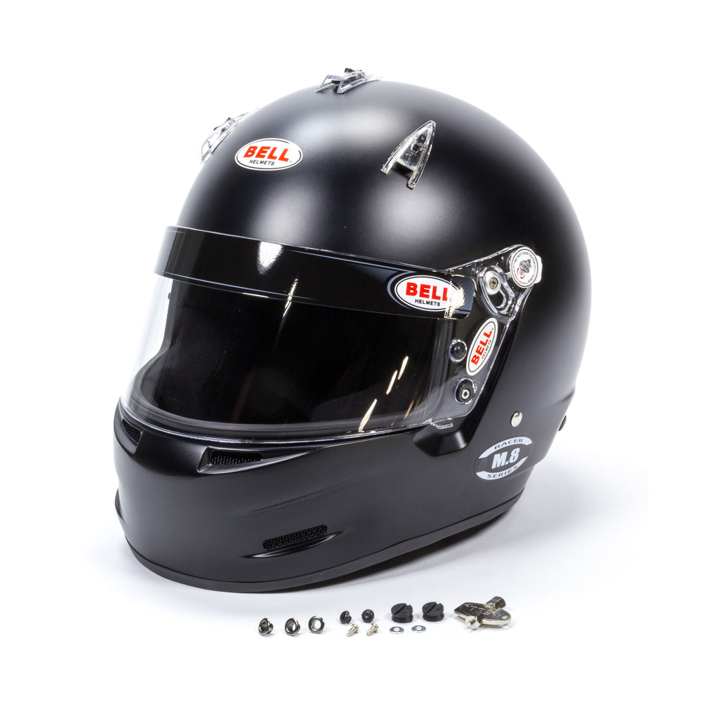 Bell Helmets M8 1419A18 Snell SA2020 Flat Black Helmet with Head and Neck Support, 3X-Large