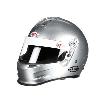 Bell Helmets GP.2 Youth Helmet with SFI 24.1 Certification, Silver, 4X-Small