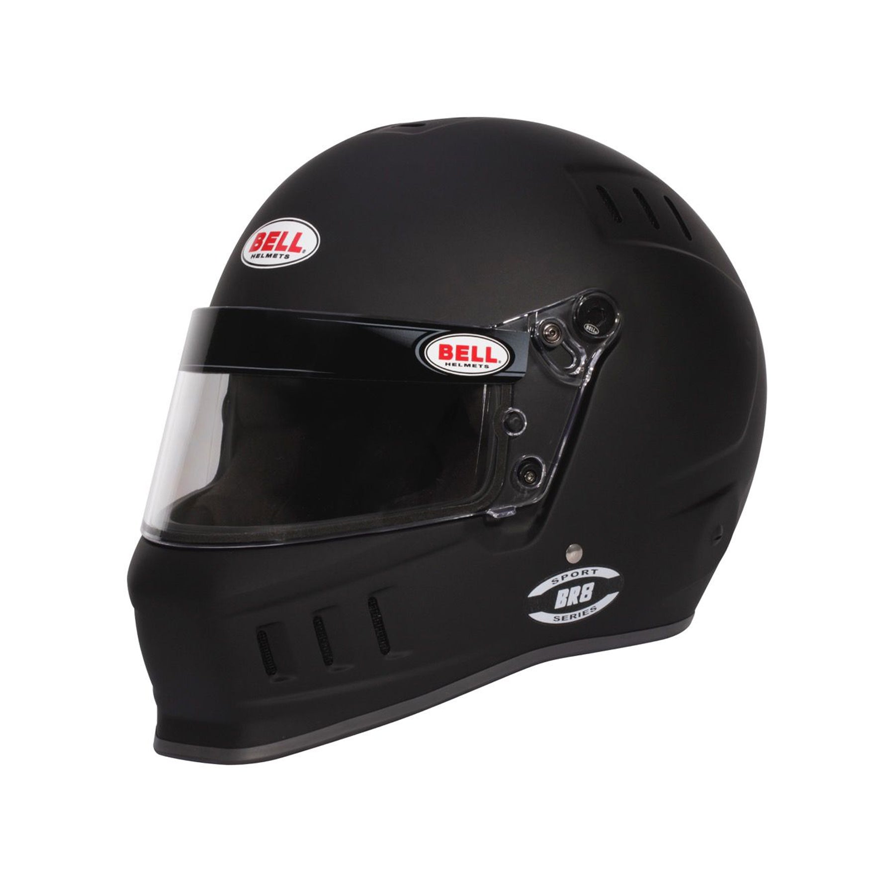 Bell Helmets BR8 Helmet, Medium, Flat Black, Snell SA2025 Certification, Head and Neck Support Ready